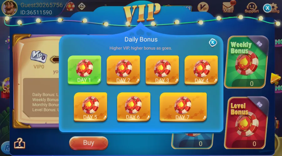 vip daily bonus
